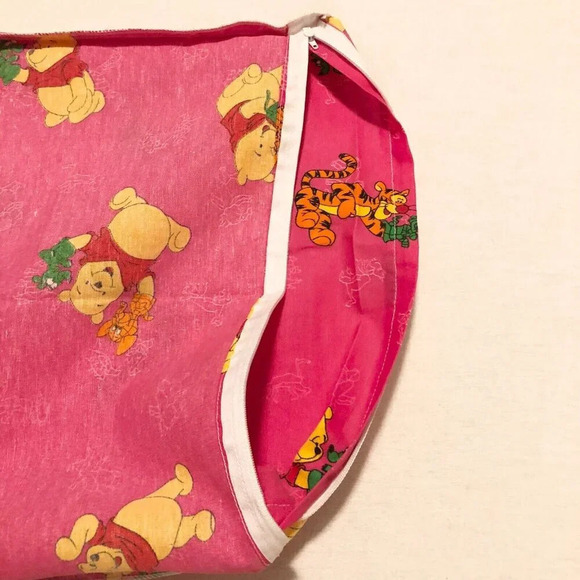 Vtg 2 Winnie The Pooh Pillow Cases Hand Puppets Pink 22.5 x 14.5 - Picture 15 of 16